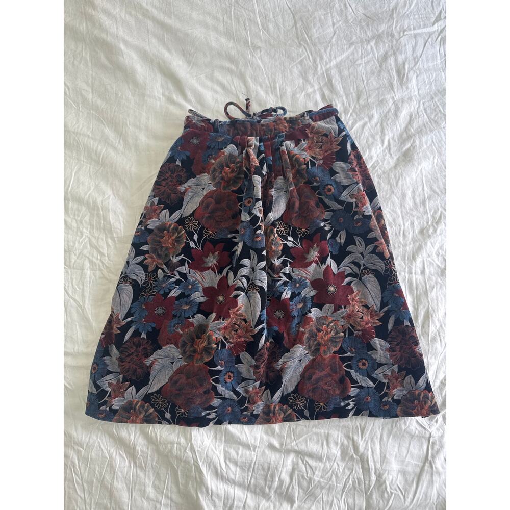 VTG Panther Velvet Skirt Cottagecore Whimsigoth Witchy Alternative Goblincore